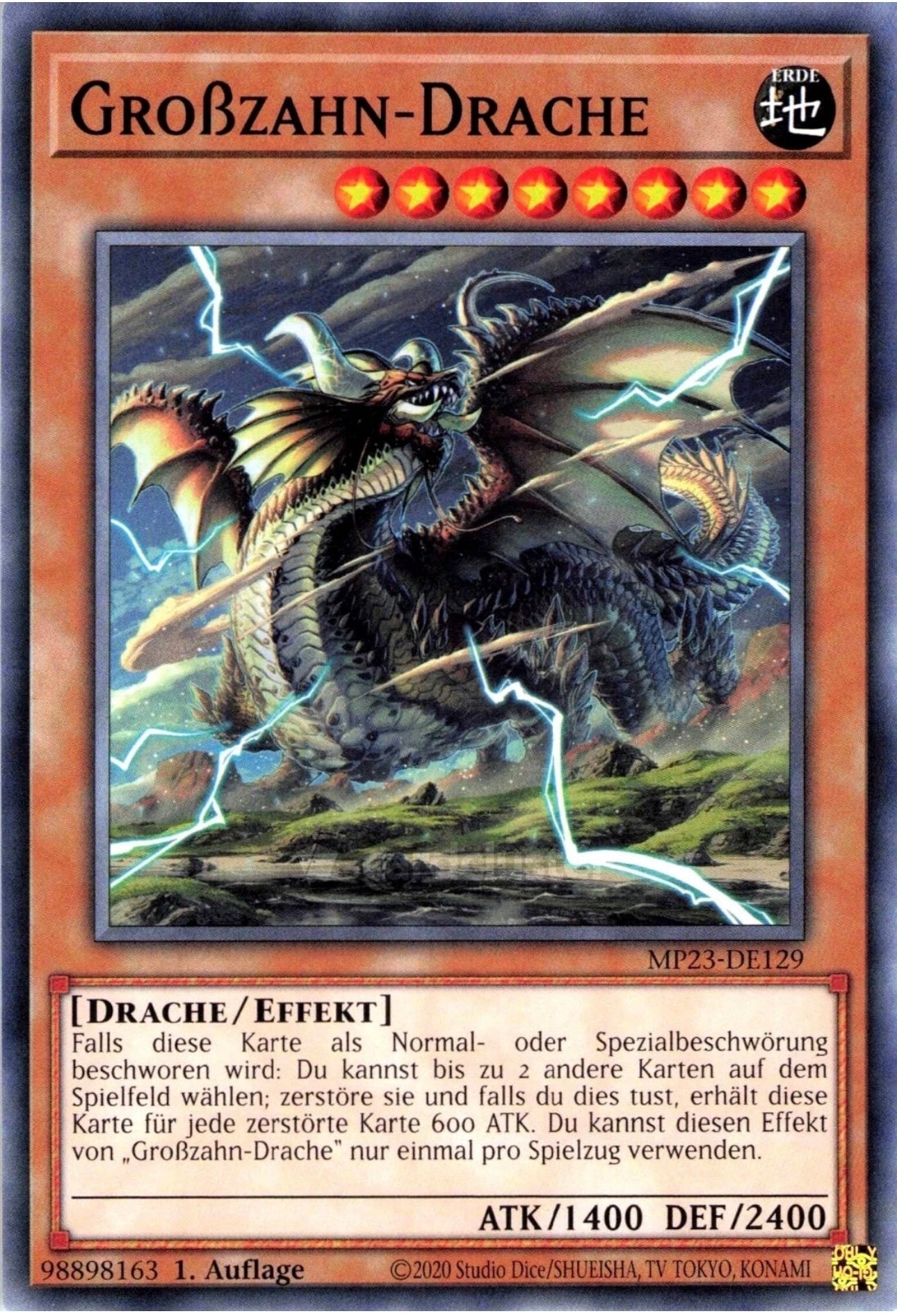 Yu Gi Oh! Großzahn-Drache Mp23-DE129 Common