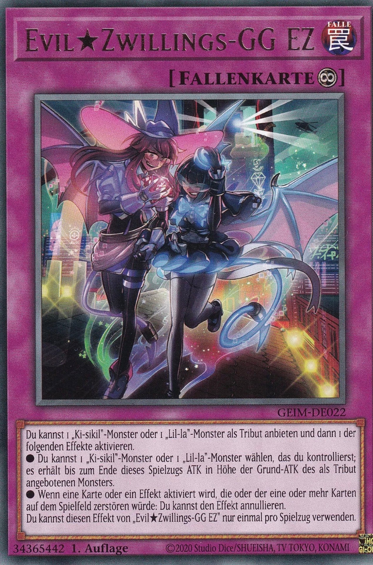 Yu-Gi-Oh GEIM-DE022 Evil Zwillings GG EZ 1 Aufl. Rare NM